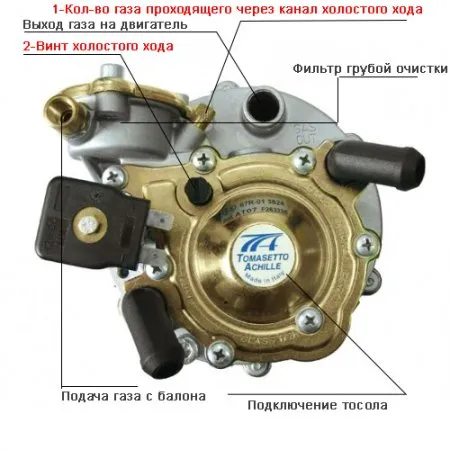 Регулировка редуктора гбо схема